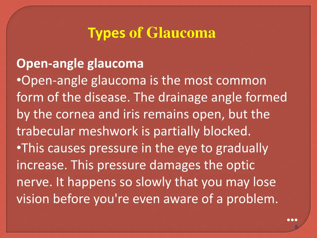 types of glaucoma