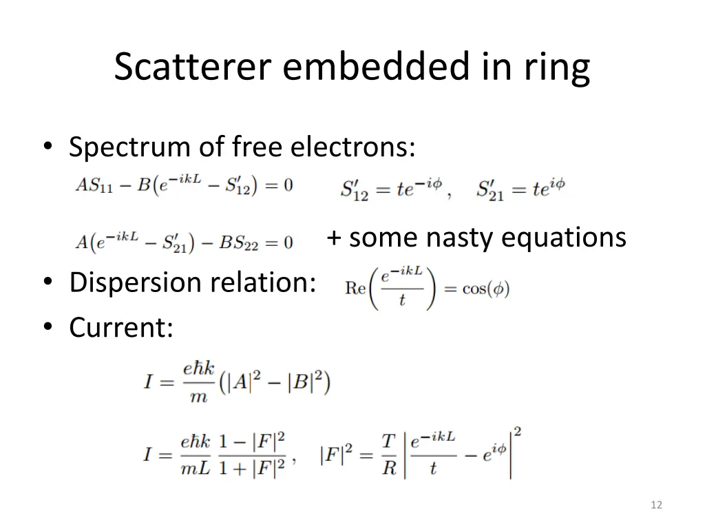 scatterer embedded in ring 1