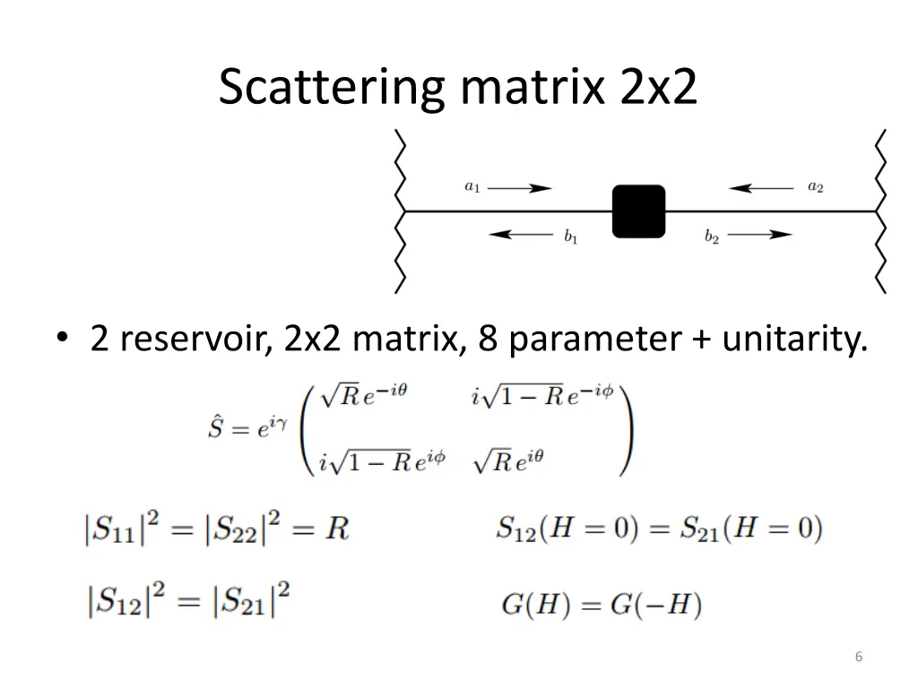 scattering matrix 2x2