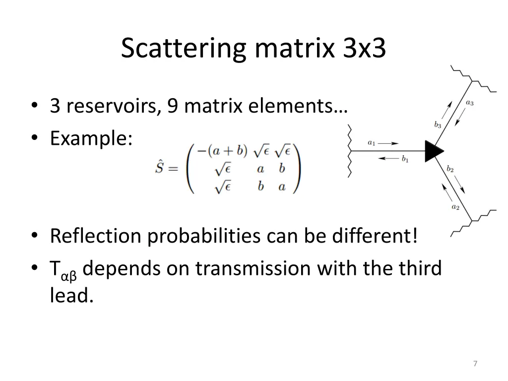 scattering matrix 3x3