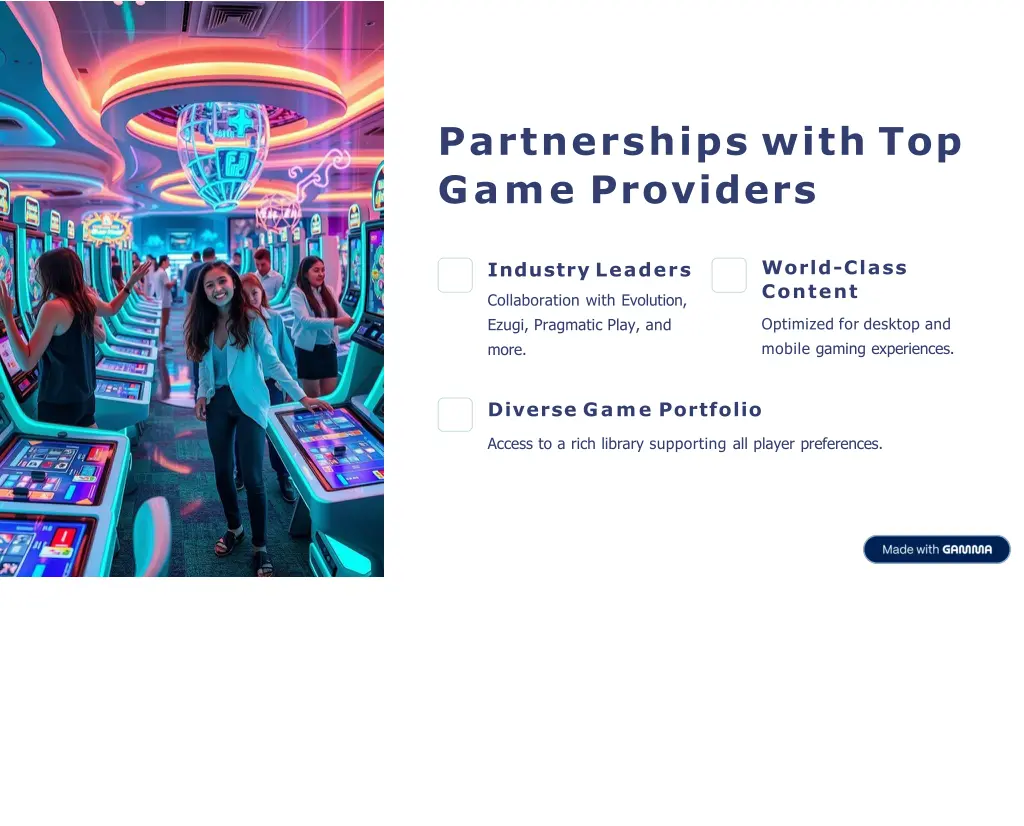 partnerships with top game providers