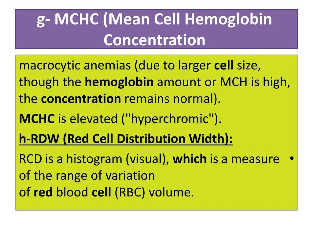 g mchc mean cell hemoglobin concentration