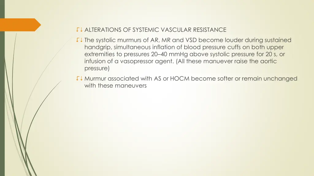 alterations of systemic vascular resistance