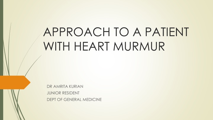 approach to a patient with heart murmur