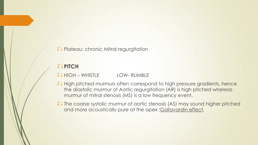 plateau chronic mitral regurgitation