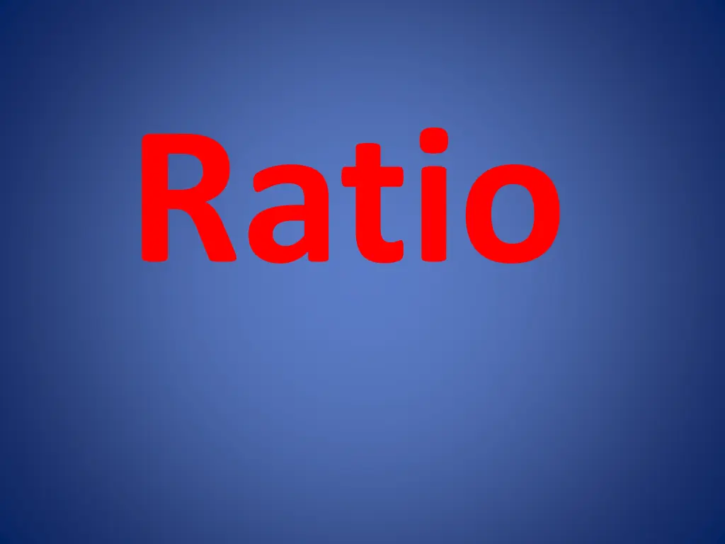 ratio