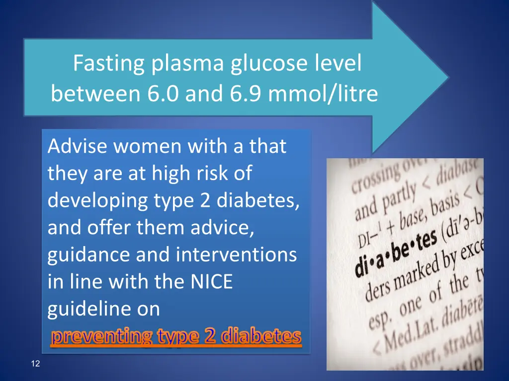 fasting plasma glucose level between