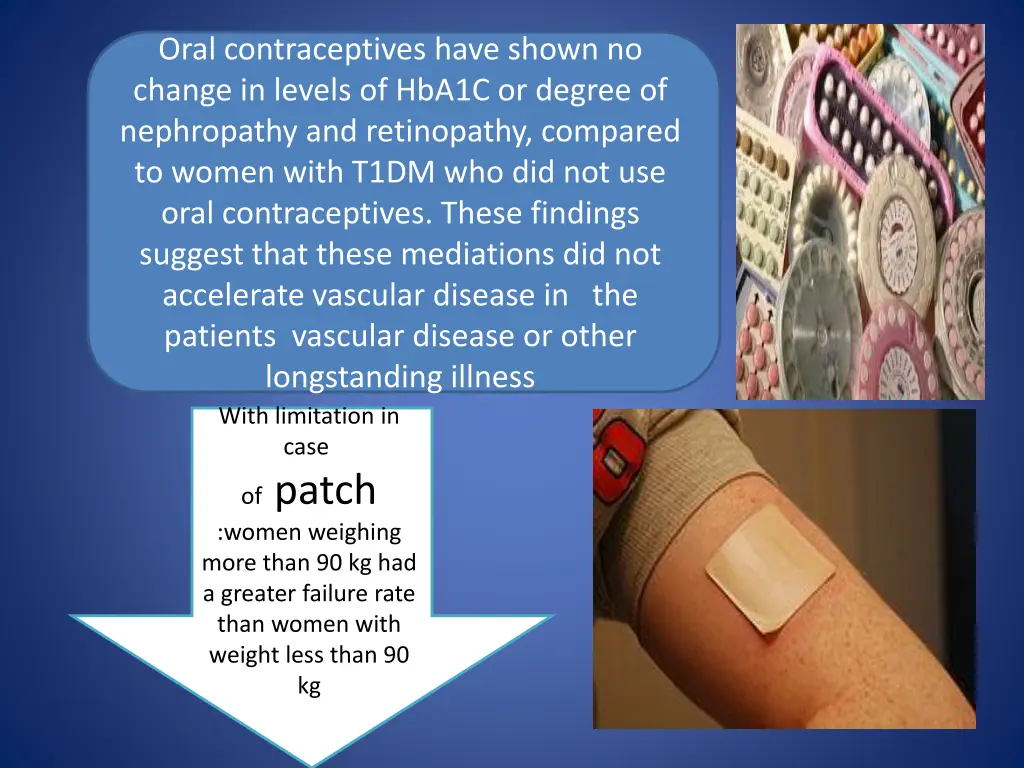 oral contraceptives have shown no change