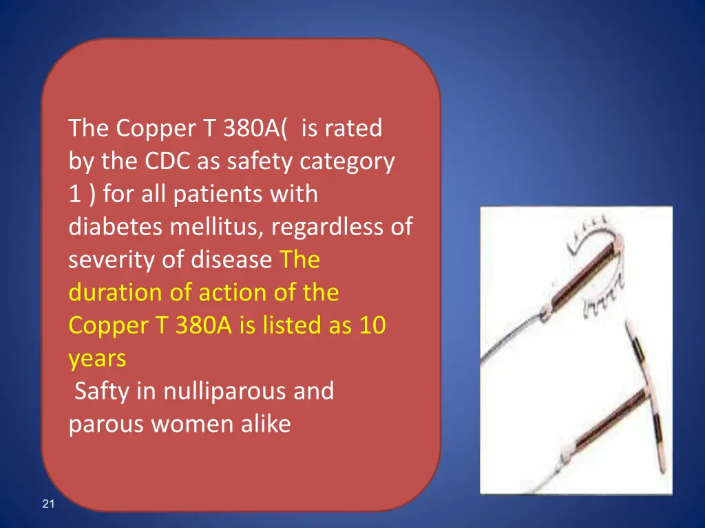 the copper t 380a is rated by the cdc as safety