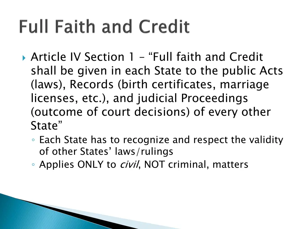 article iv section 1 full faith and credit shall