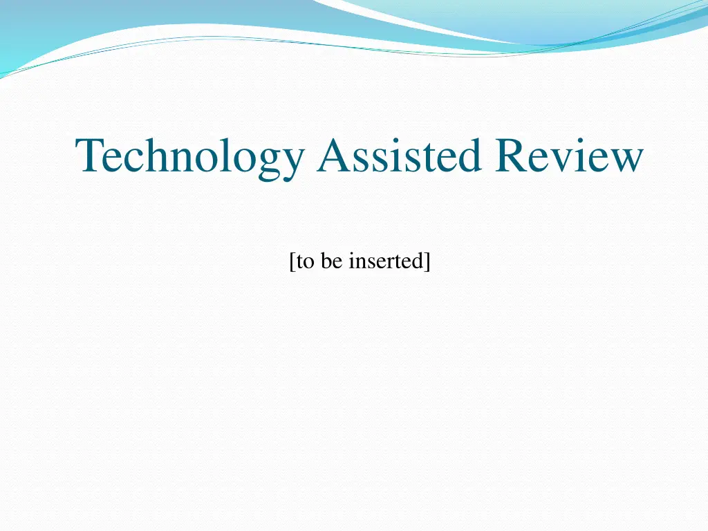 technology assisted review