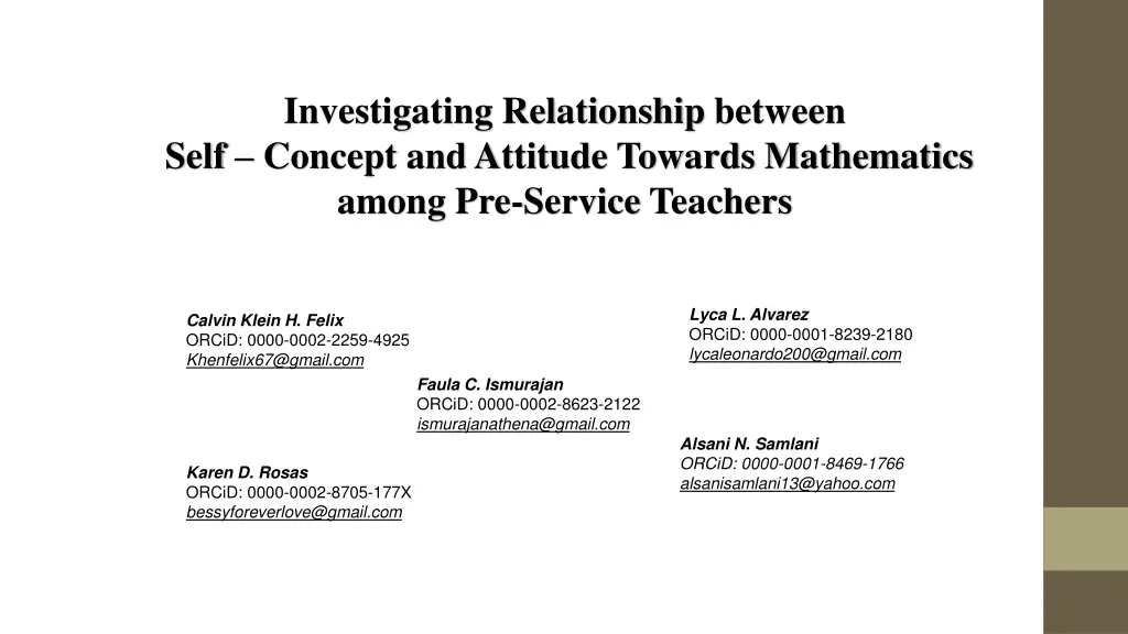 investigating relationship between self concept