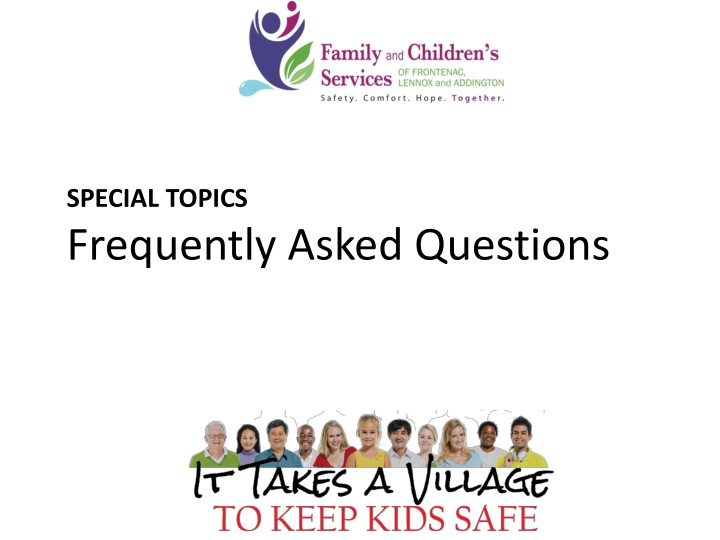 special topics frequently asked questions