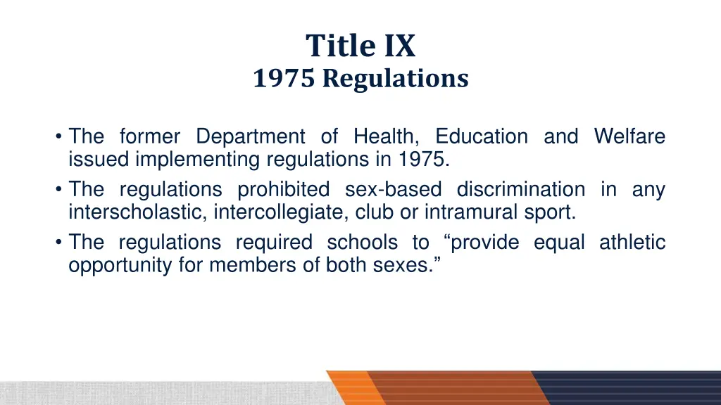 title ix 1975 regulations