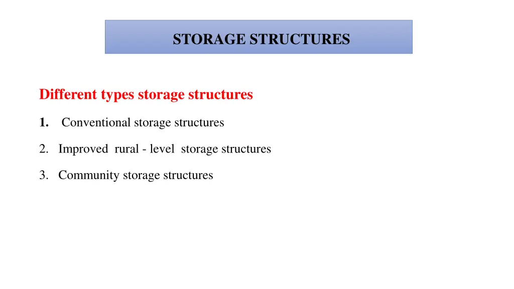 storage structures