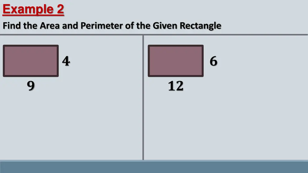 example 2 find the area and perimeter