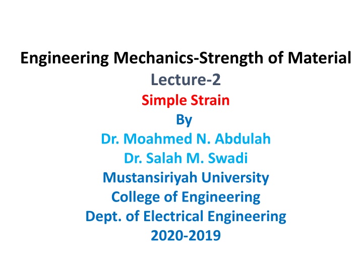 engineering mechanics strength of material