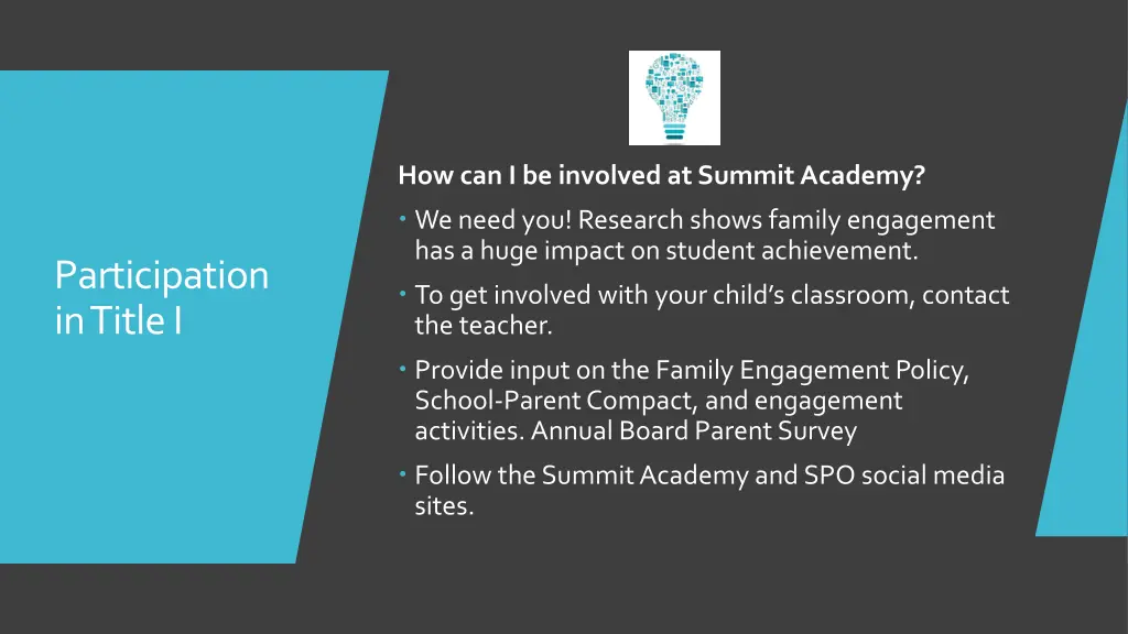 how can i be involved at summit academy we need