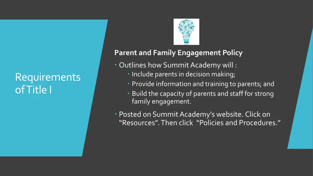 parent and family engagement policy outlines