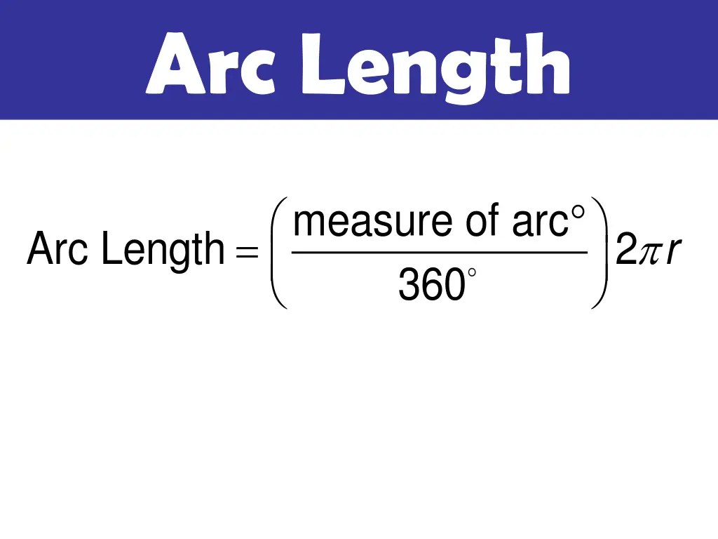 arc length