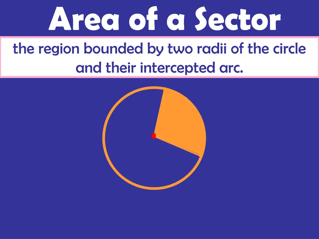area of a sector the region bounded by two radii