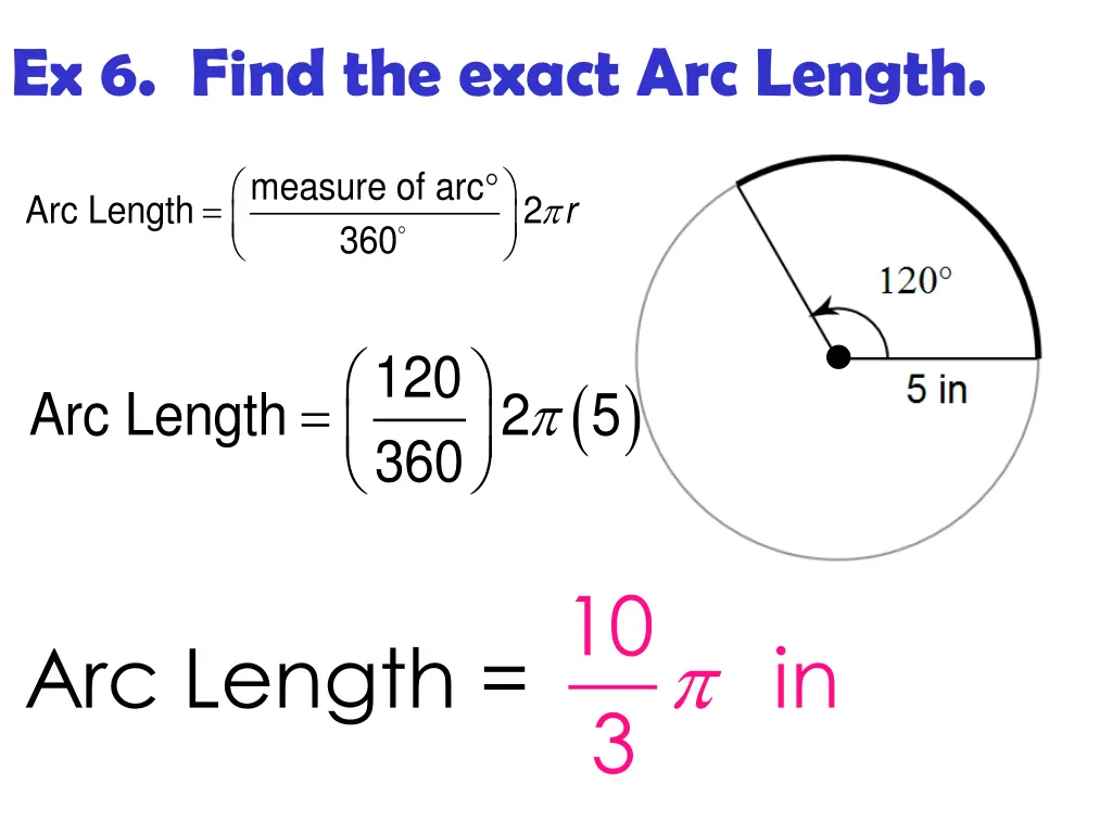 ex 6 find the exact arc length
