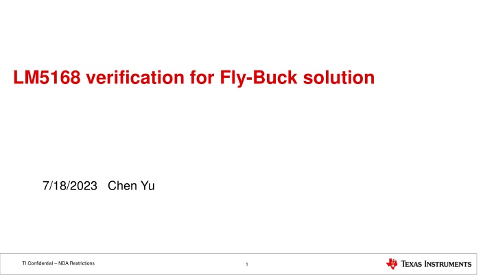 lm5168 verification for fly buck solution
