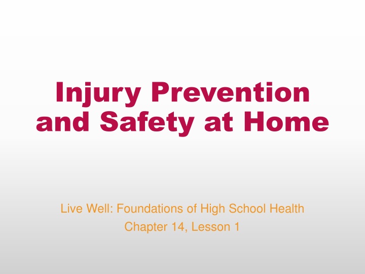 injury prevention and safety at home