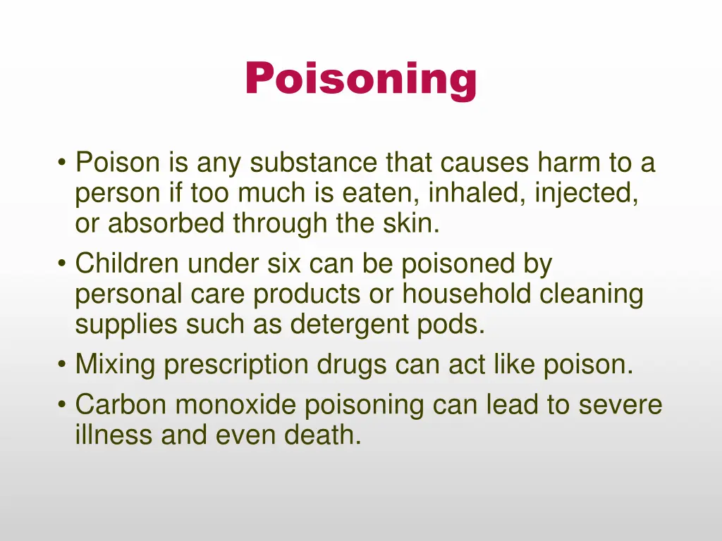poisoning