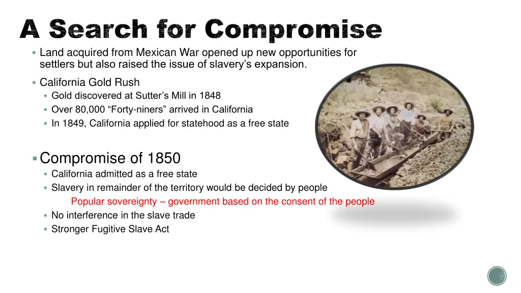 a search for compromise land acquired from