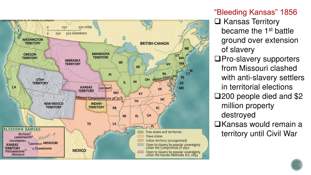bleeding kansas 1856 kansas territory became