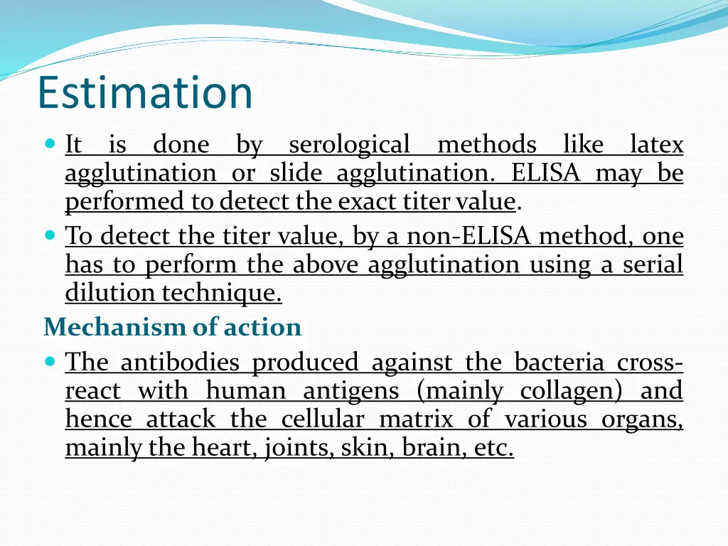 estimation it is agglutination or slide