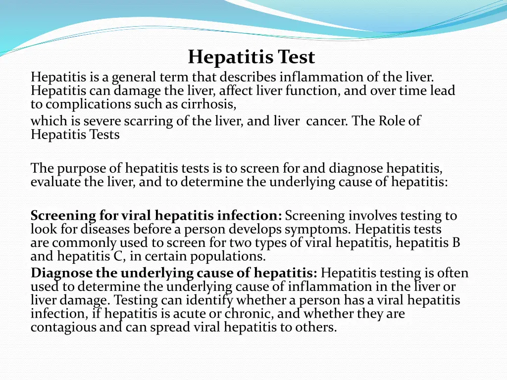 hepatitis test