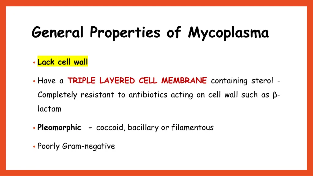 general properties of mycoplasma