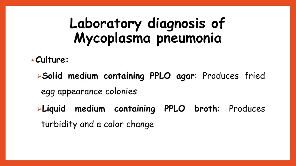 laboratory diagnosis of mycoplasma pneumonia 1