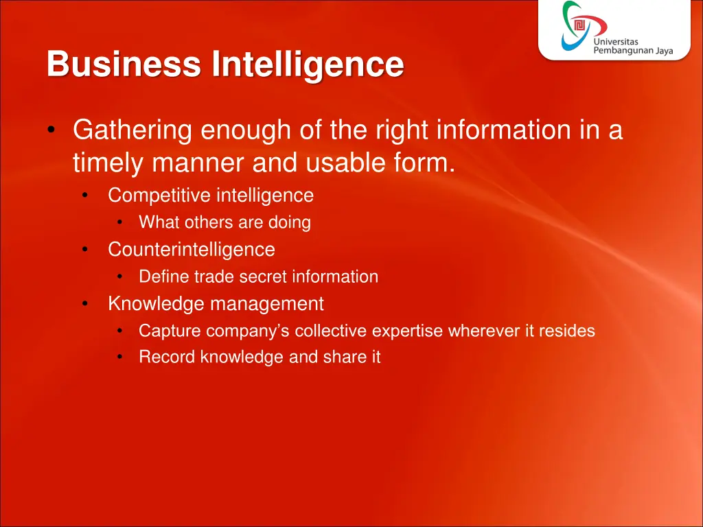 business intelligence