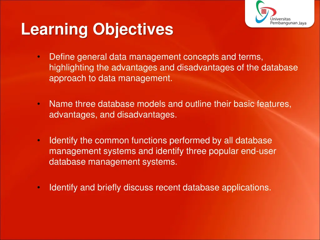 learning objectives