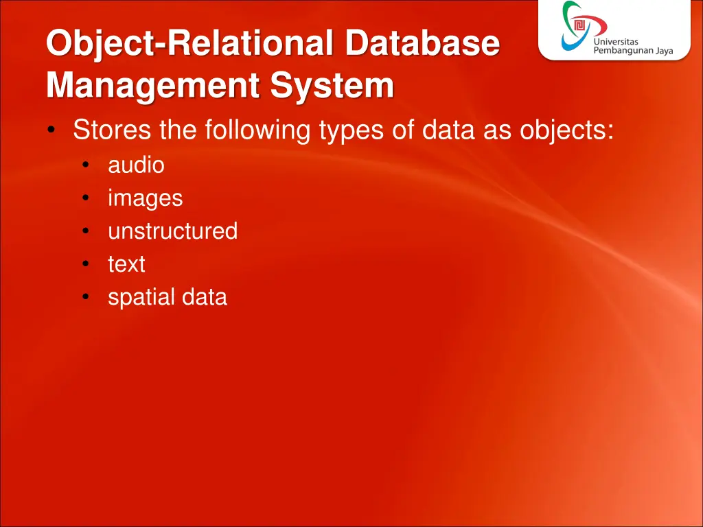 object relational database management system