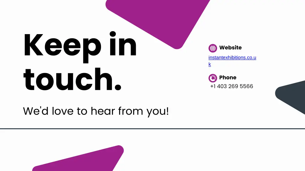 keep in touch we d love to hear from you