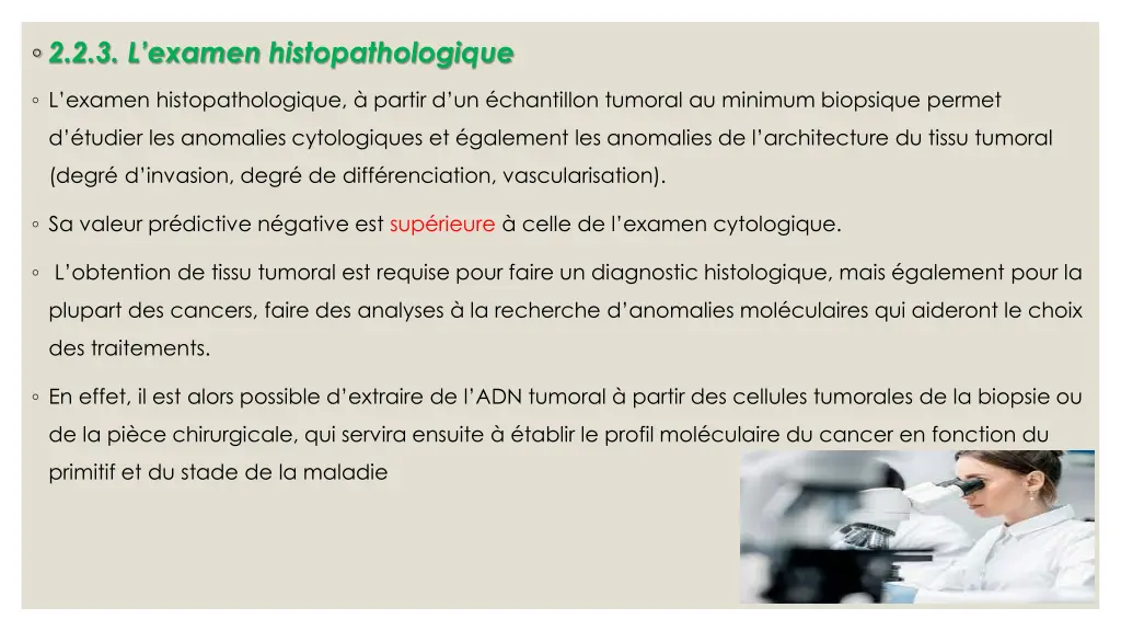 2 2 3 l examen histopathologique