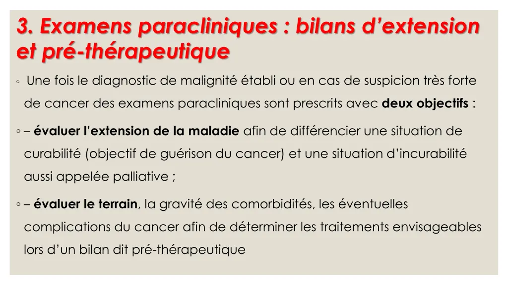 3 examens paracliniques bilans d extension