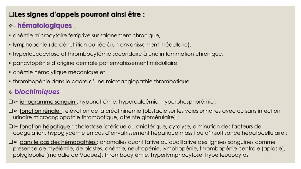 les signes d appels pourront ainsi