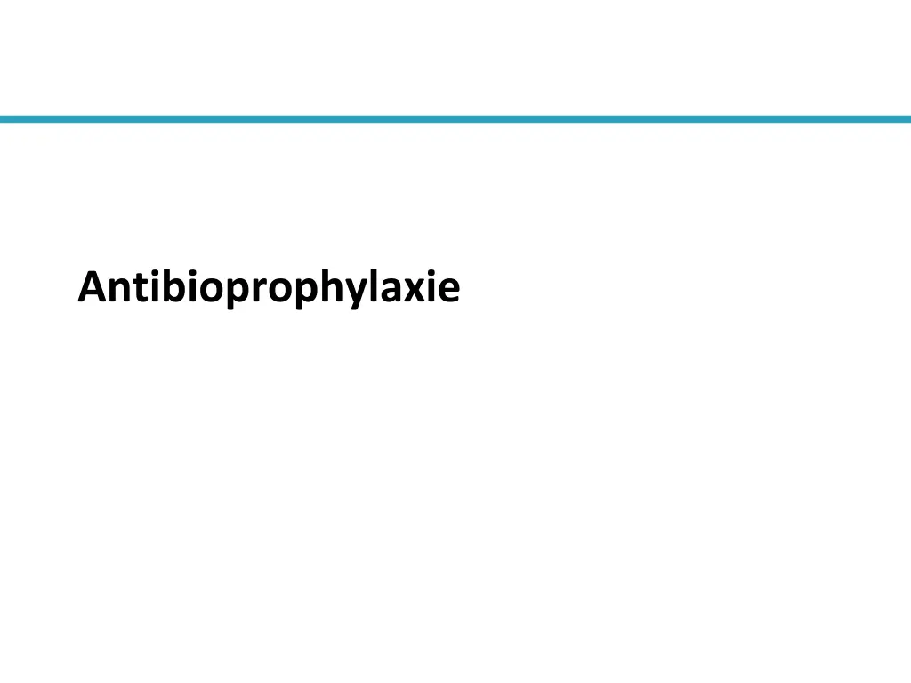 antibioprophylaxie