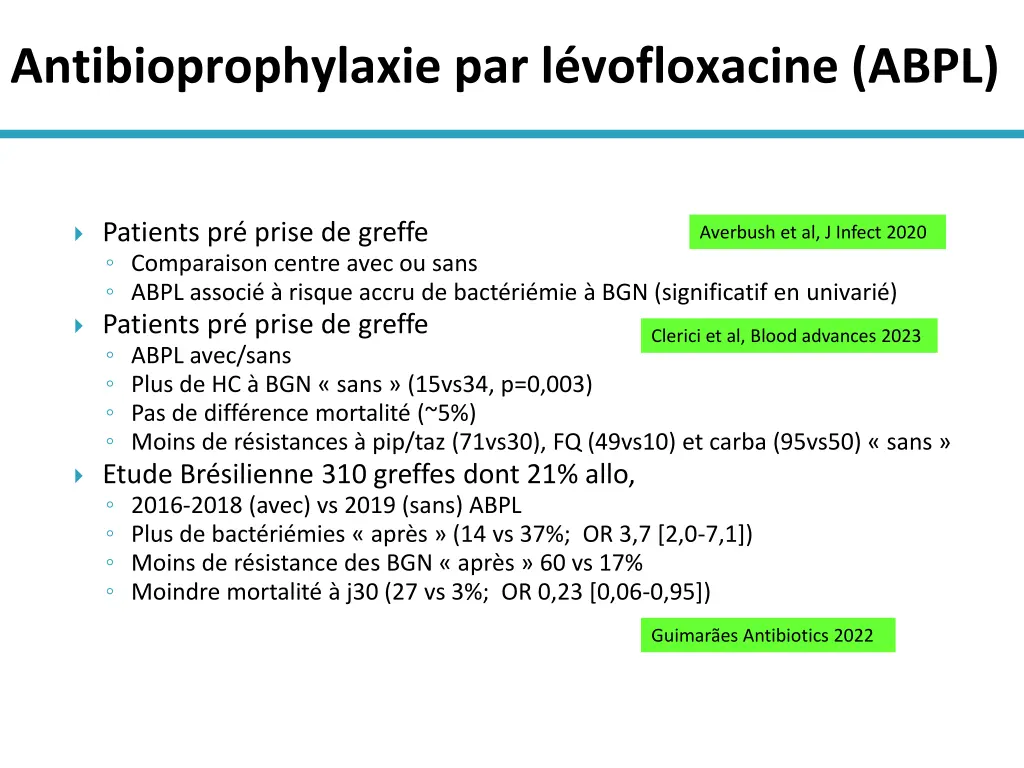 antibioprophylaxie par l vofloxacine abpl
