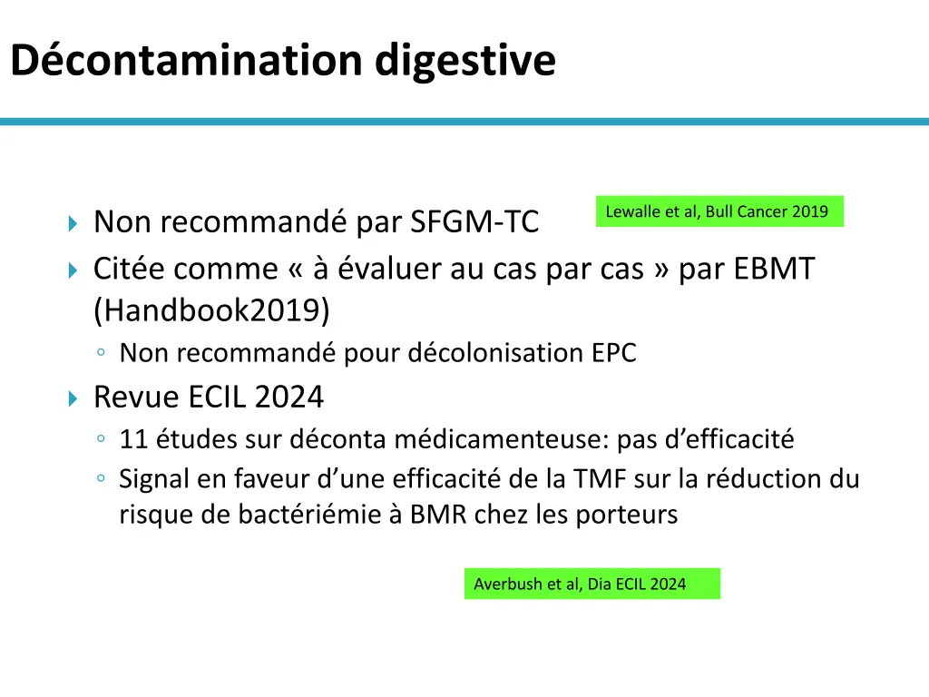 d contamination digestive