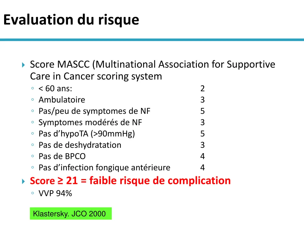 evaluation du risque
