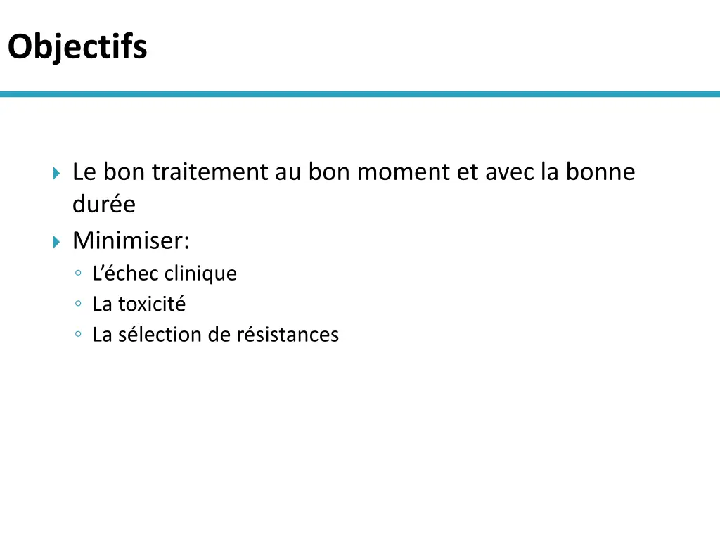 objectifs