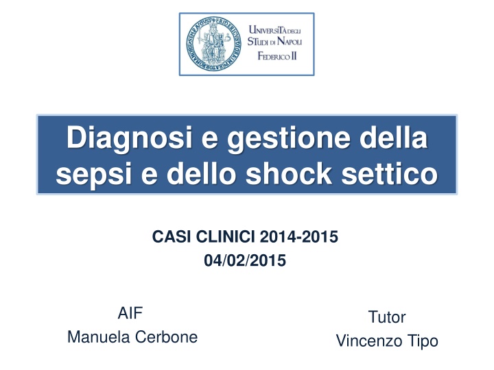 diagnosi e gestione della sepsi e dello shock