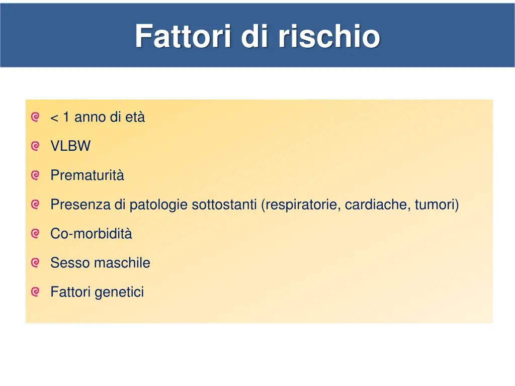 fattori di rischio