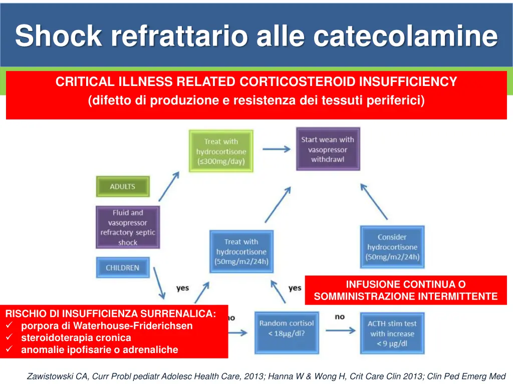 shock refrattario alle catecolamine